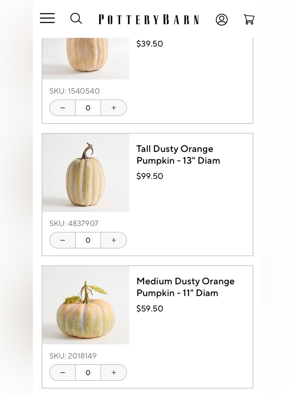 Fall Faux DUSTY ORANGE Pumpkin - Picture 15 of 15